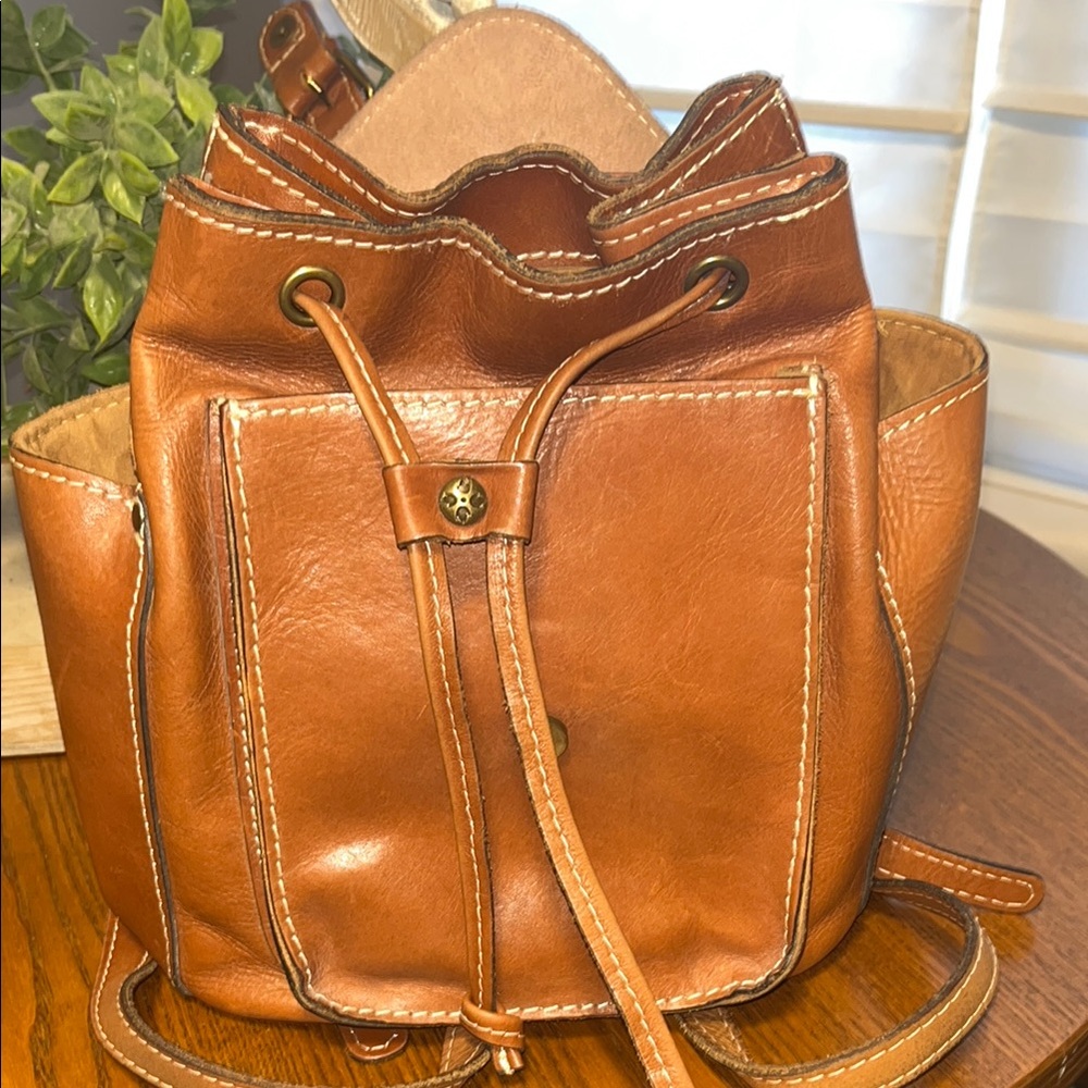 Brown Leather Backpack - image 3